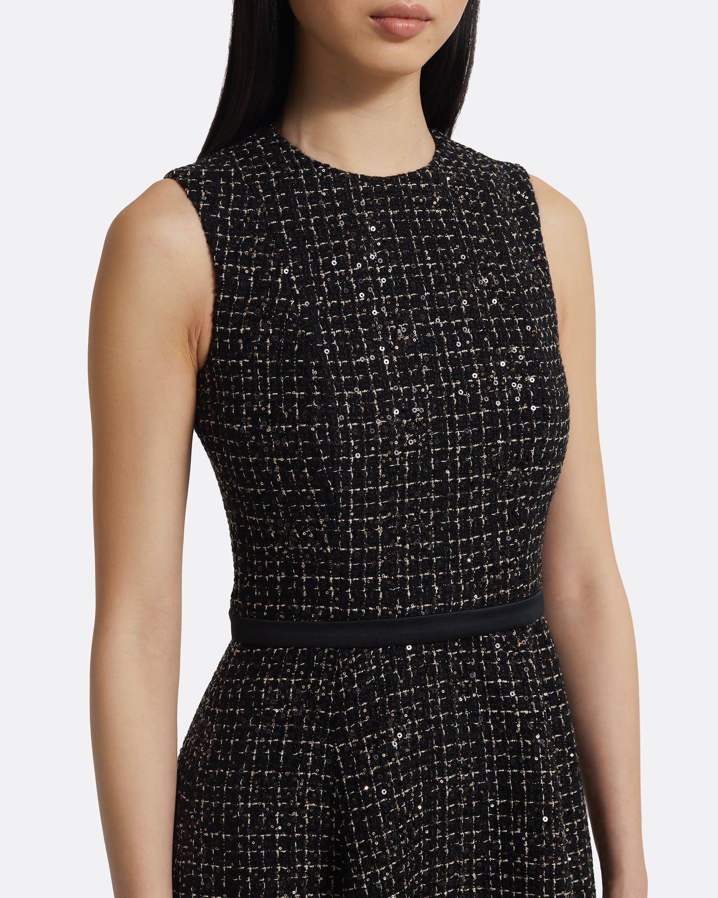 Okimi Dress in Black & Gold