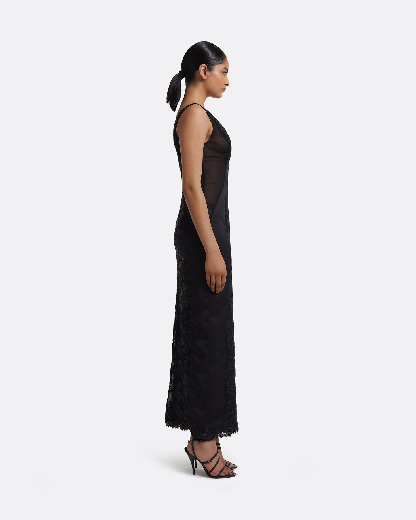 Kaya Midi Dress in Black