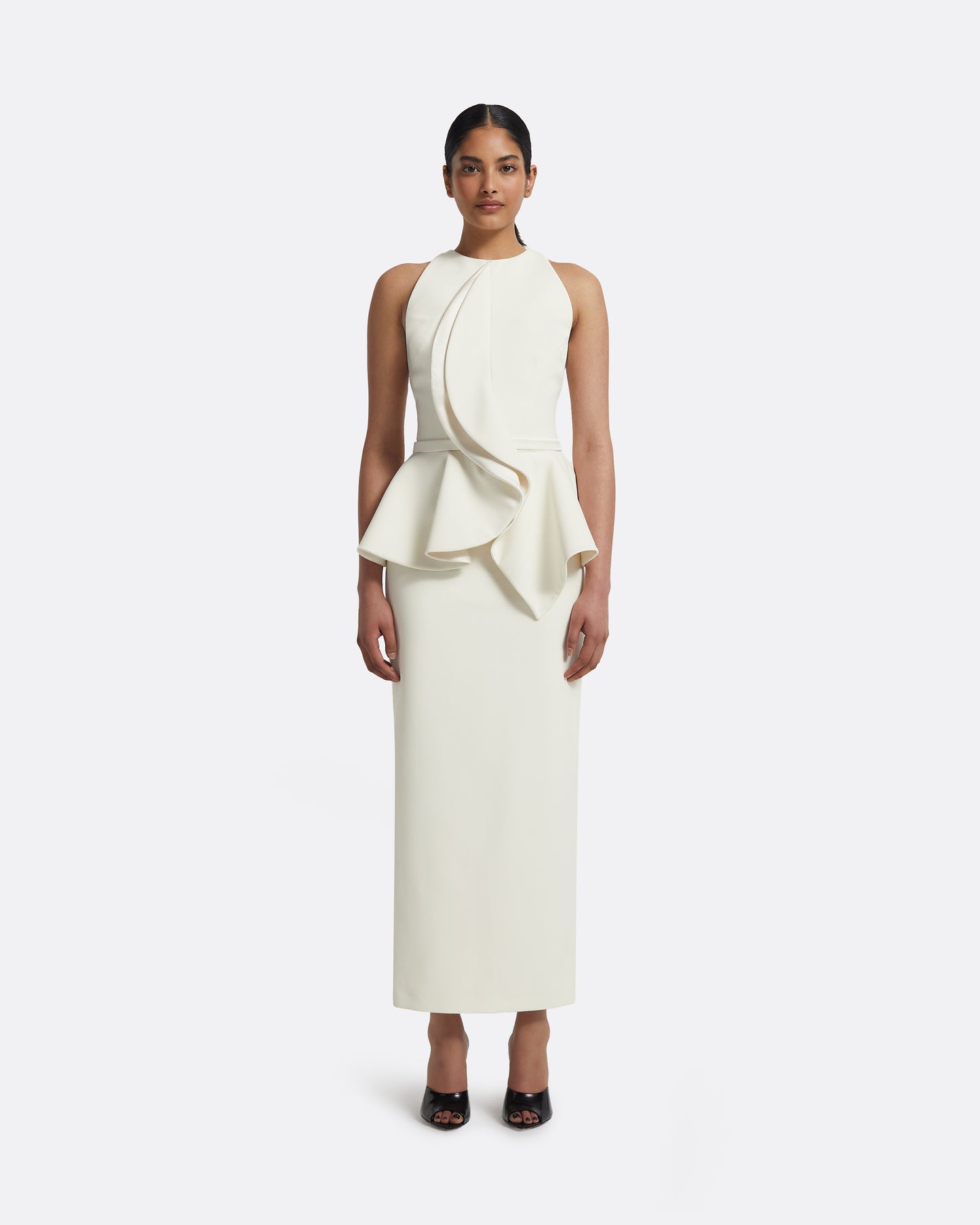 Riya Midi Dress in Ivory
