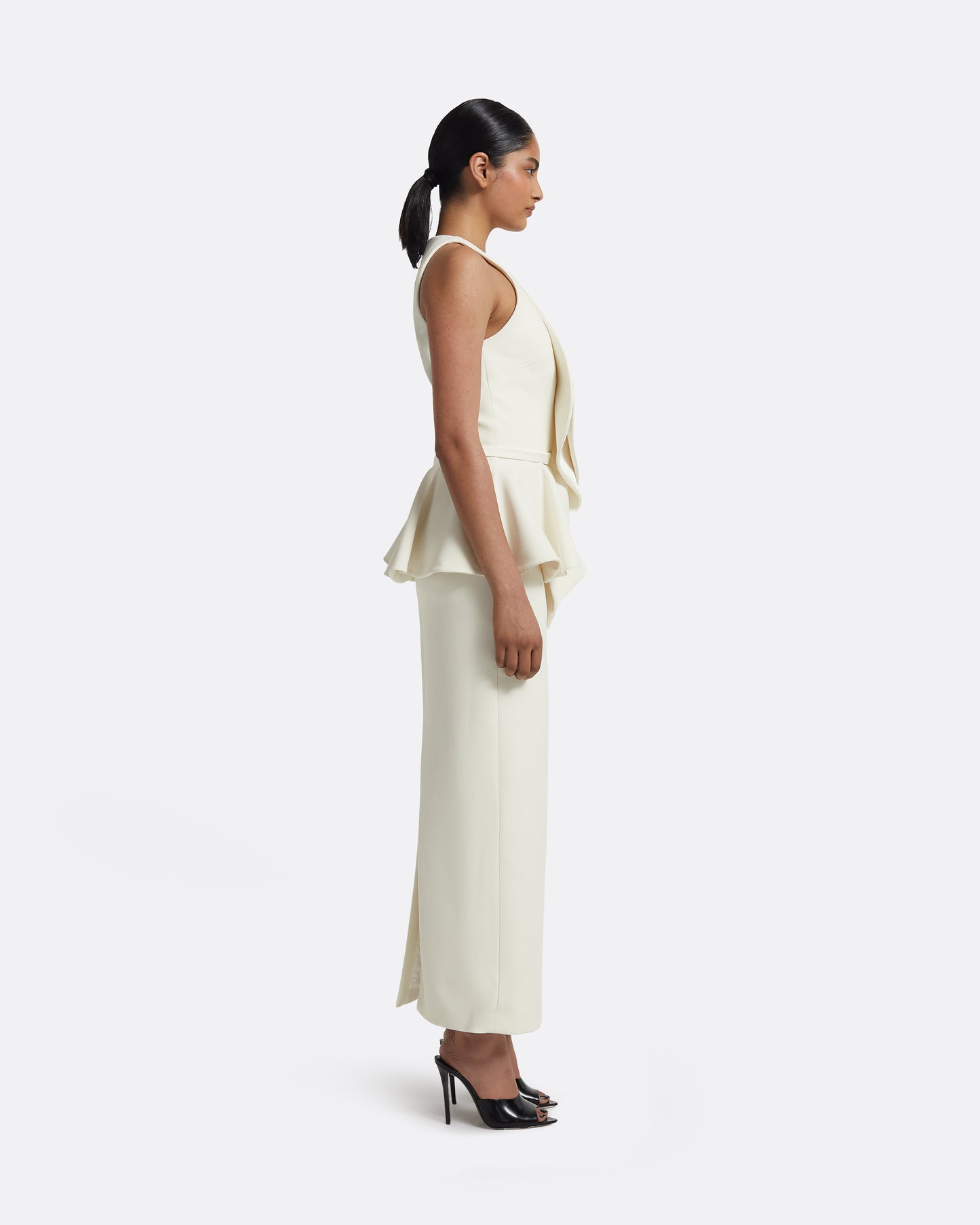 Riya Midi Dress in Ivory