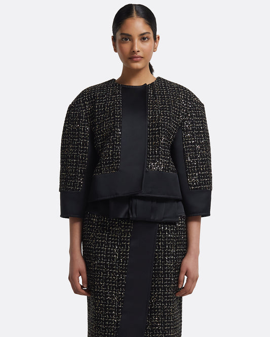 Chaya Jacket in Black on Black & Gold