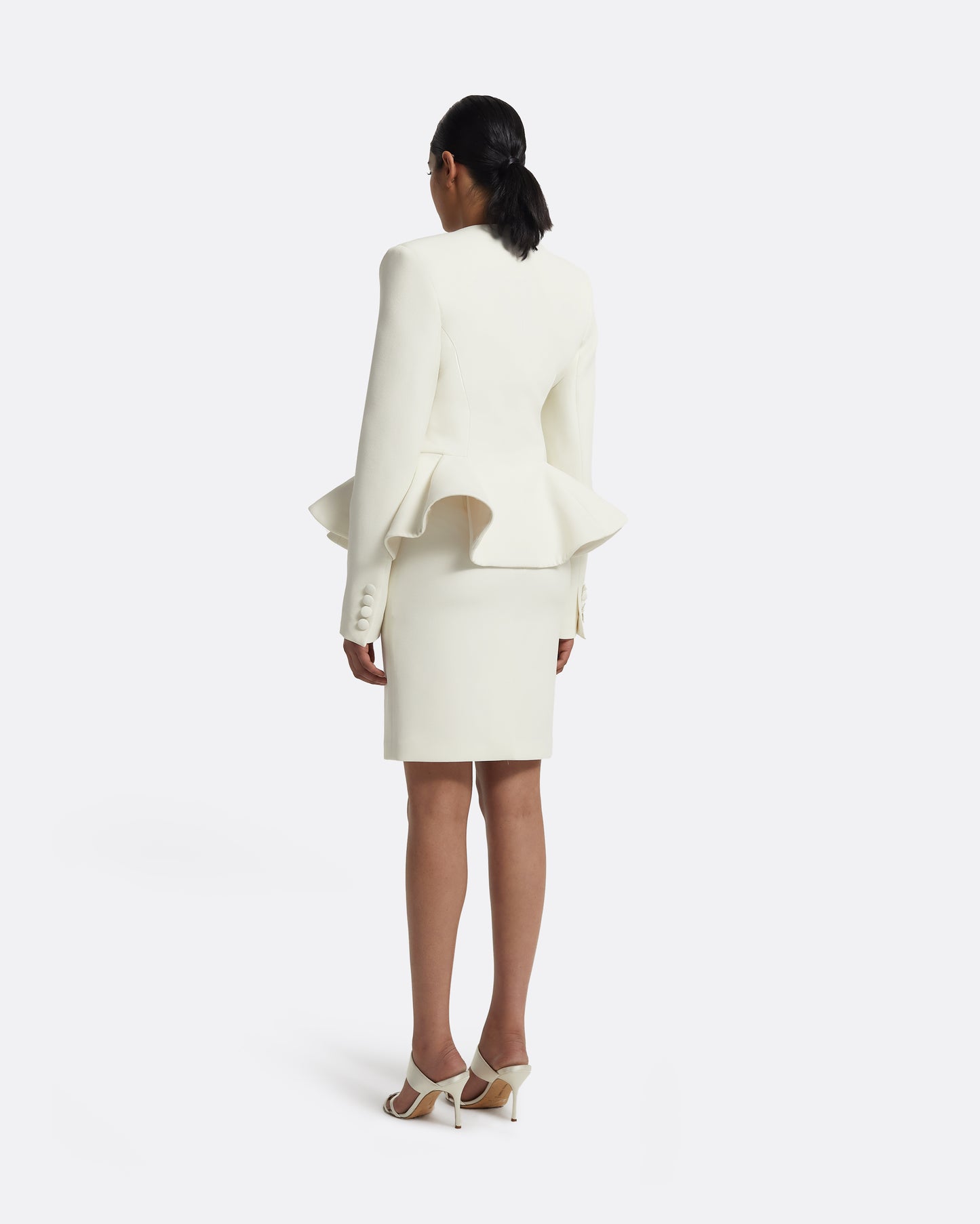 Tomomi Jacket in Ivory with Crystal