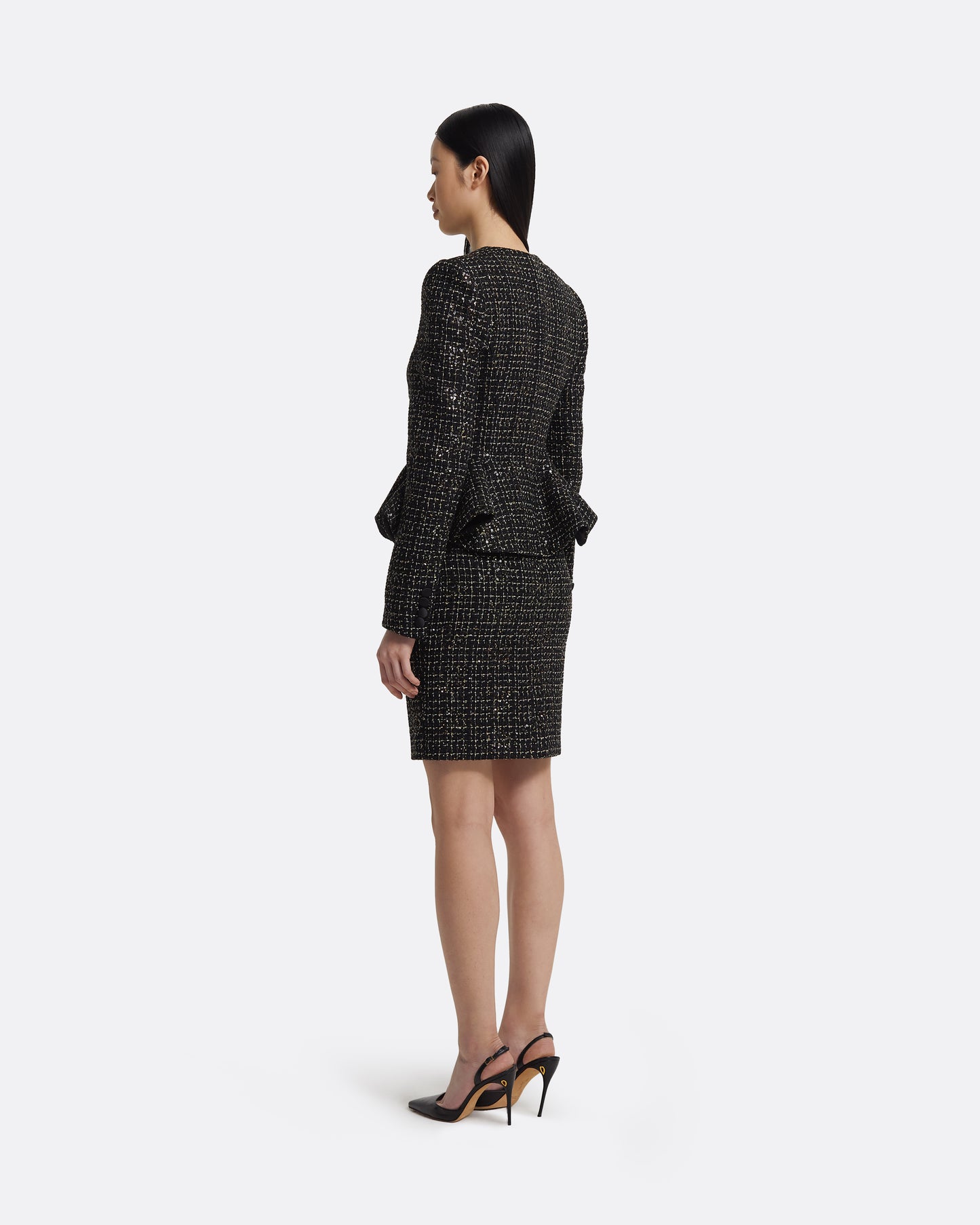 Tomomi Jacket in Black & Gold with Black Pearl