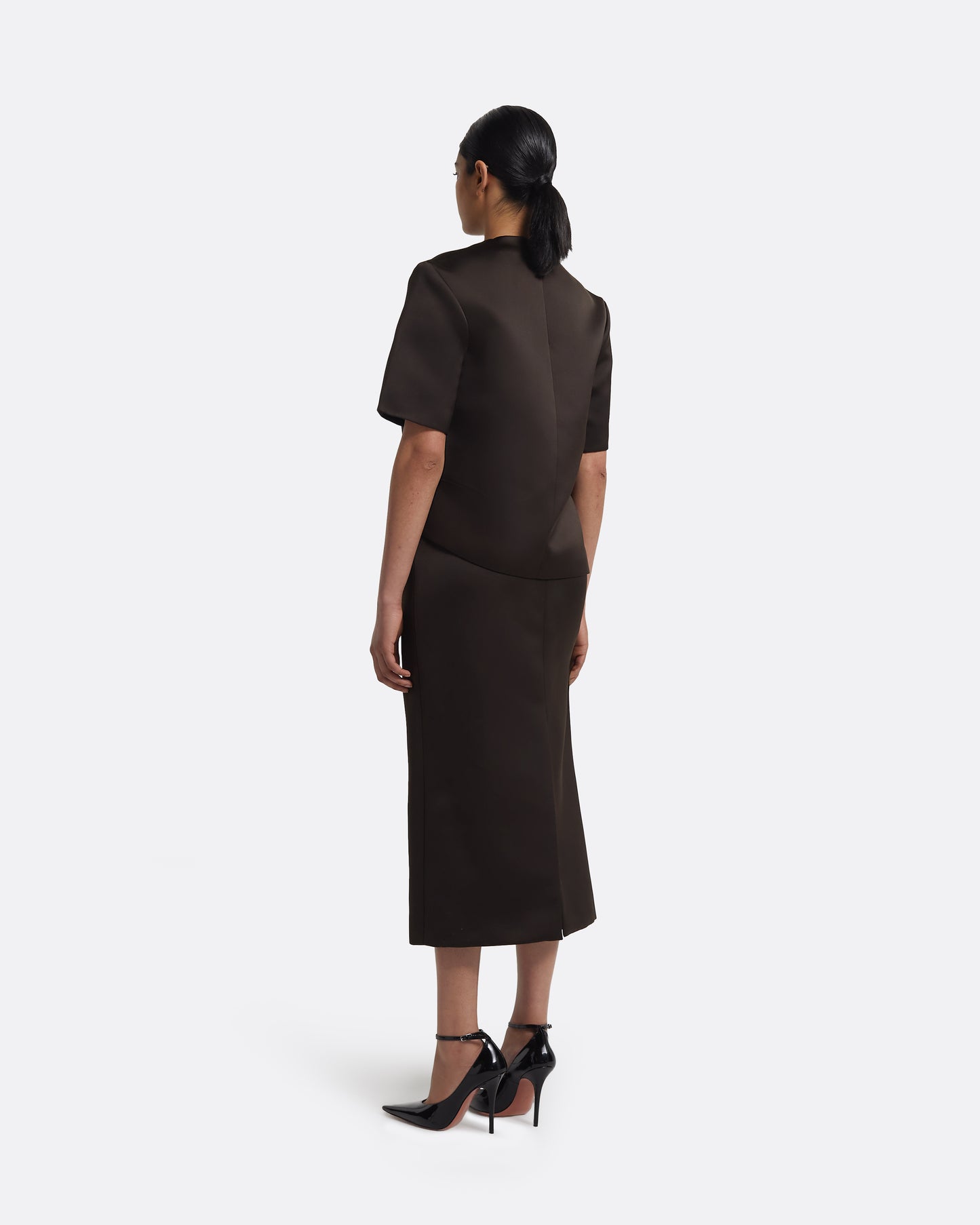 Grainee Skirt in Peat Brown