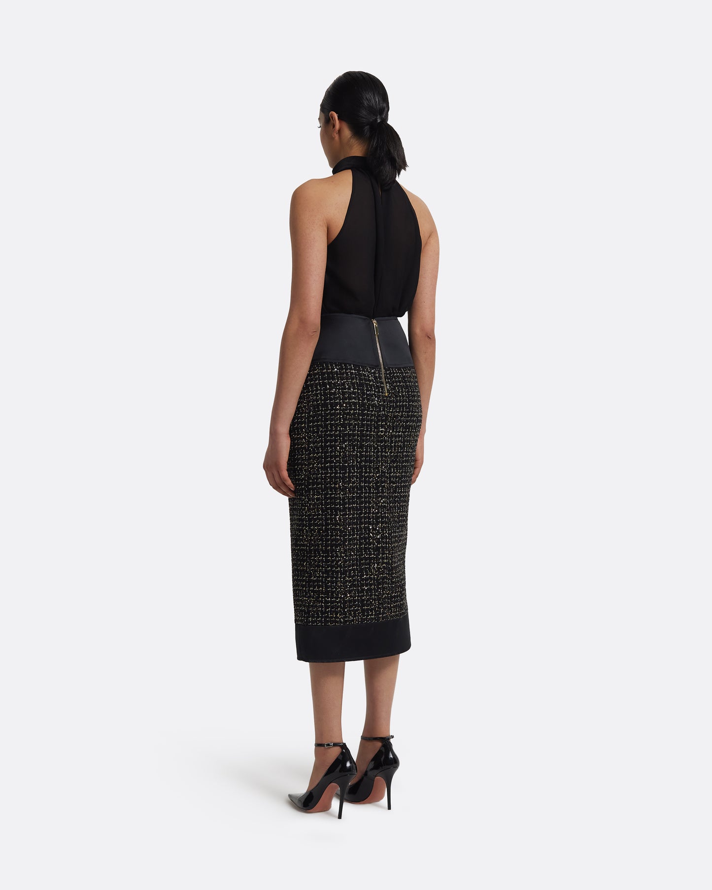 Suki Skirt in Black & Gold