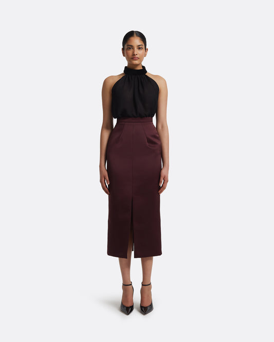 Grainee Skirt in Wine
