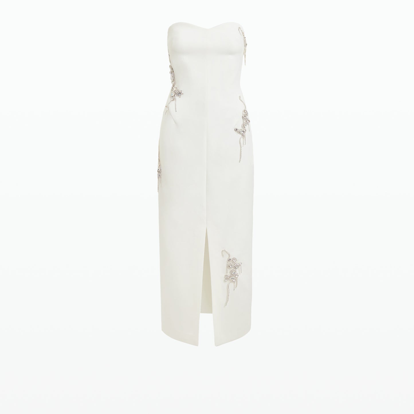 Peggie Ivory Embroidered Midi Dress