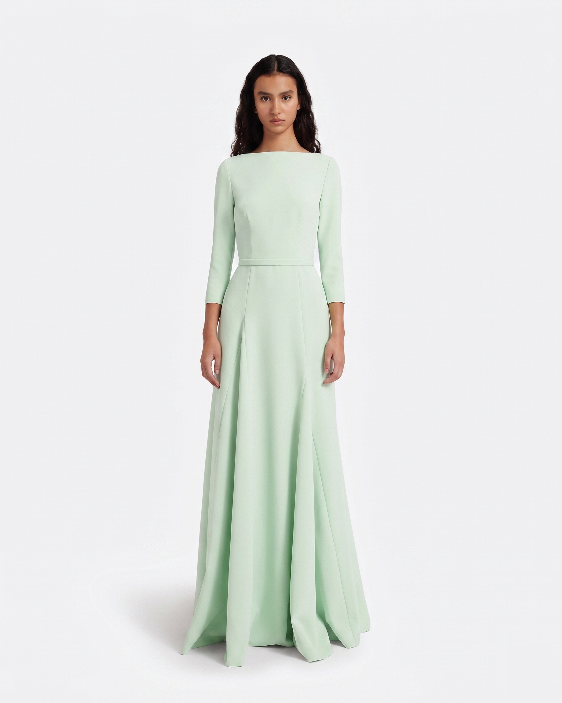 Emilia Long Dress in Sea Glass Safiyaa London Emilia Long Dress in Sea Glass Safiyaa London