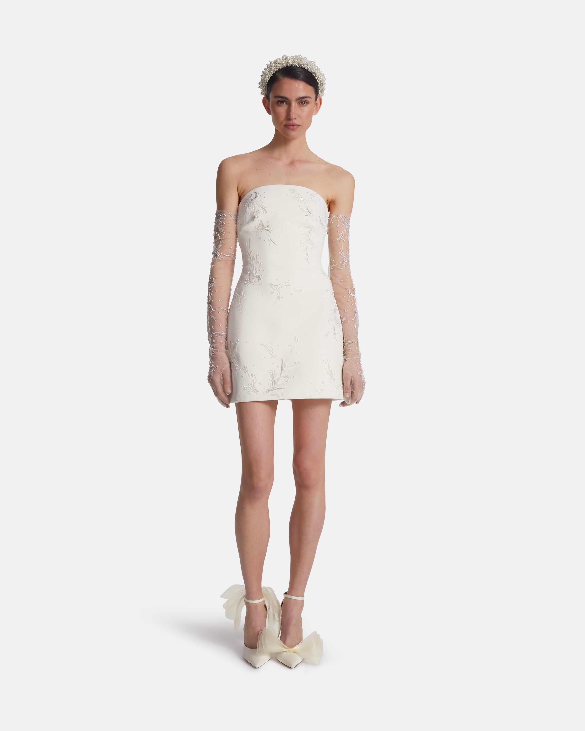 Stefania Ribbed Midi Dress - Ivory