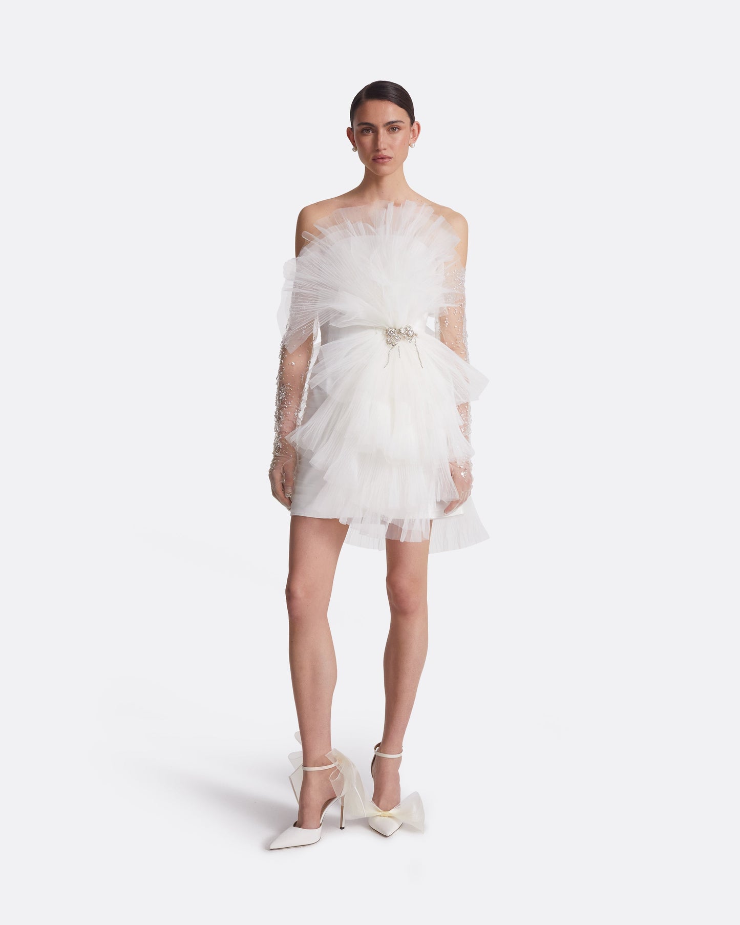 Tissy Ivory Short Dress