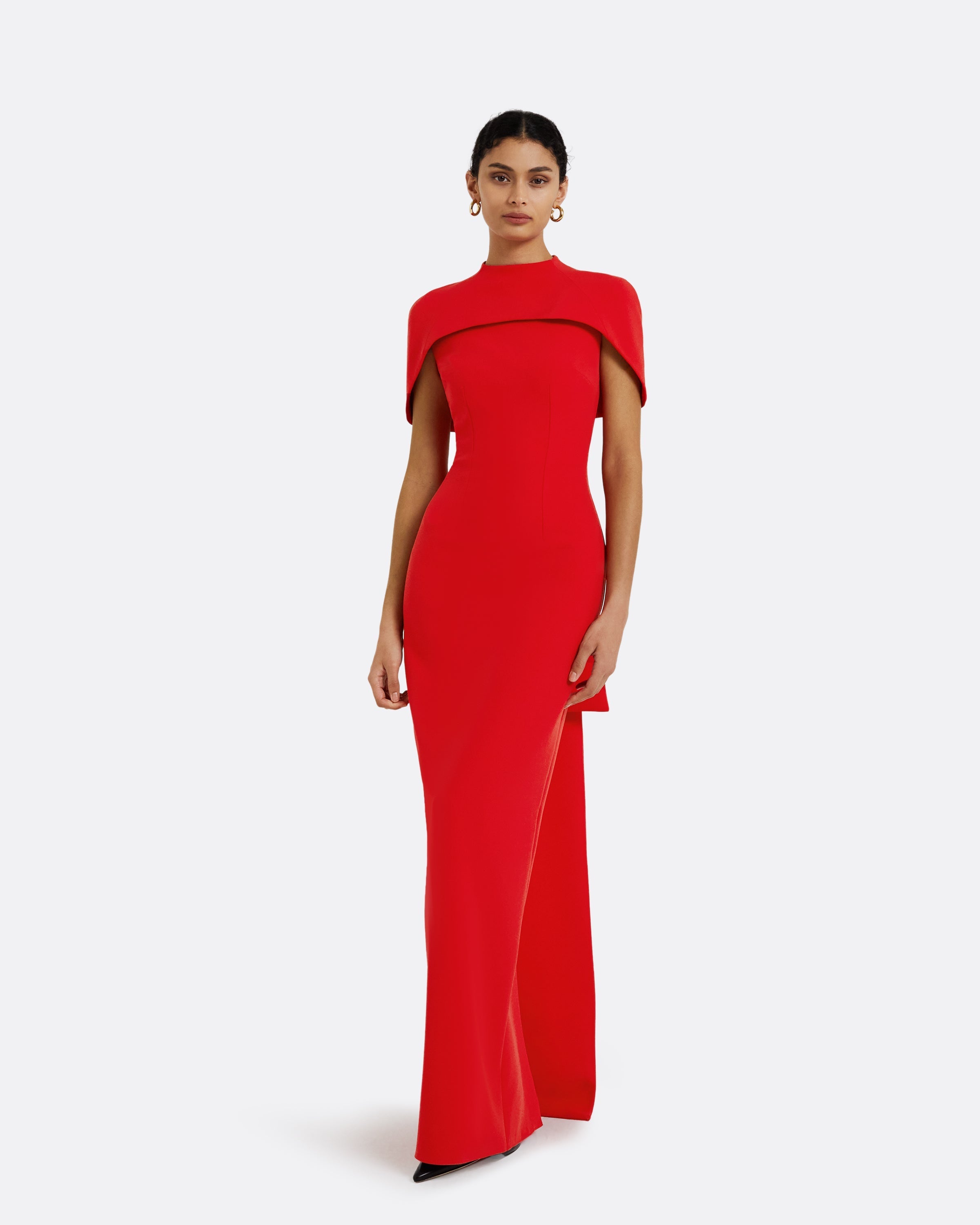 Kalika Scarlet Red Long Dress – Safiyaa London