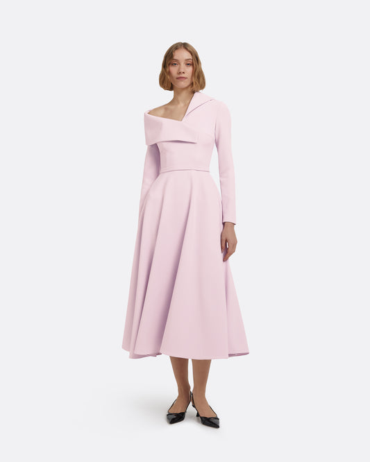 Odelle Midi Dress in Lilac Snow