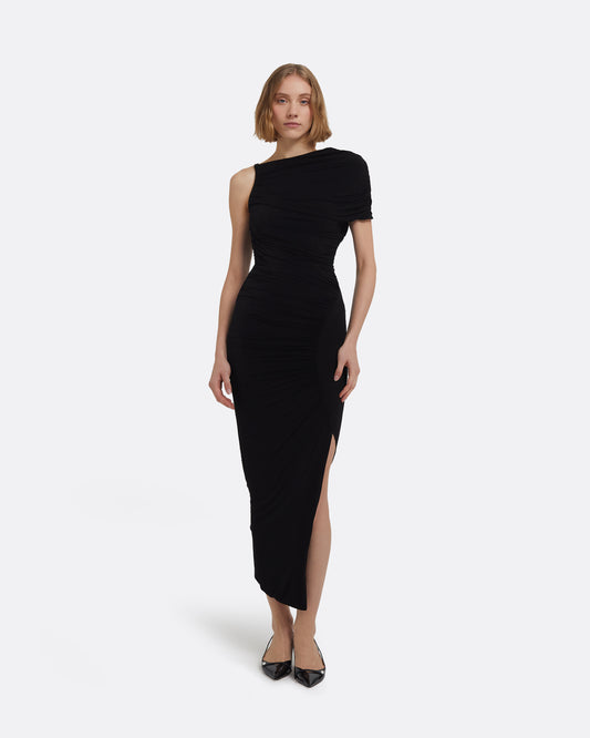 Ioni Midi Dress in Black