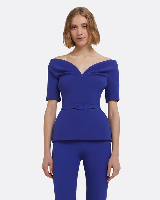 Lyddie Top in Skiathos Blue