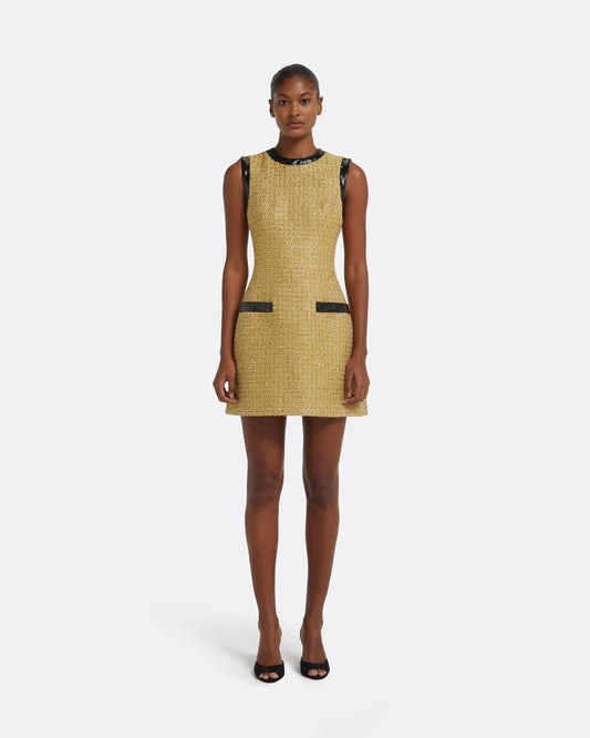 Hailey Short Dress in Yellow Gold