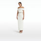 Drax Ivory Dress With Embroidered Belt