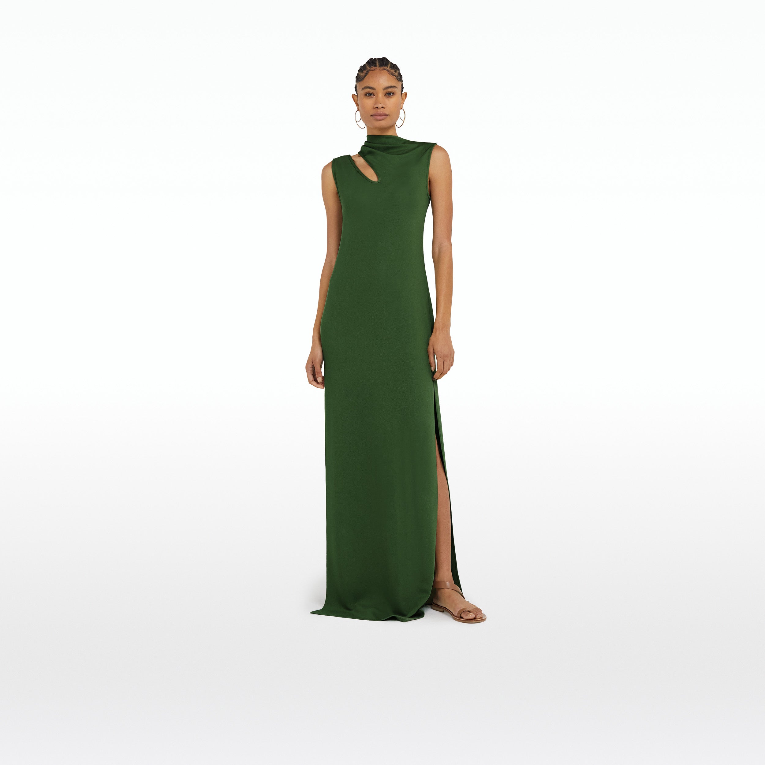 Dark moss green best sale dress