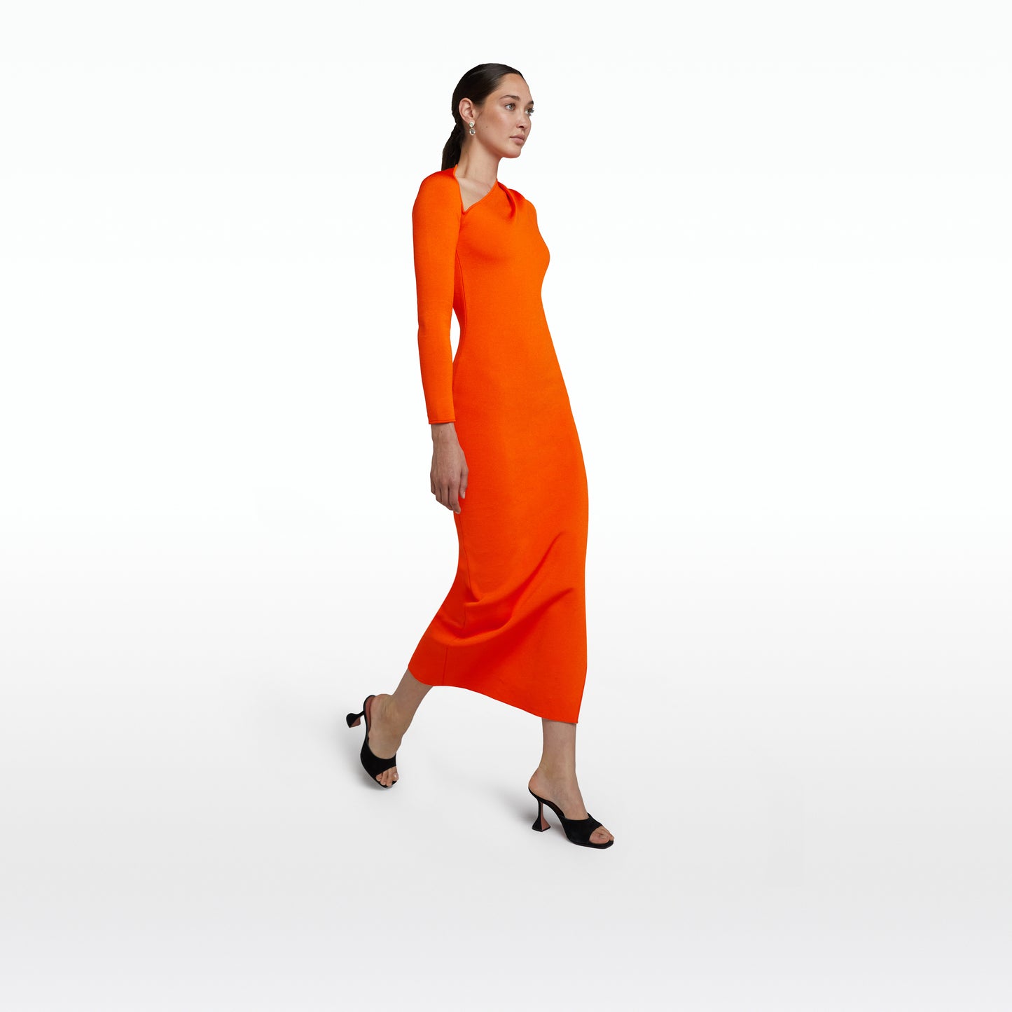 Leonie Flame Knit Midi Dress