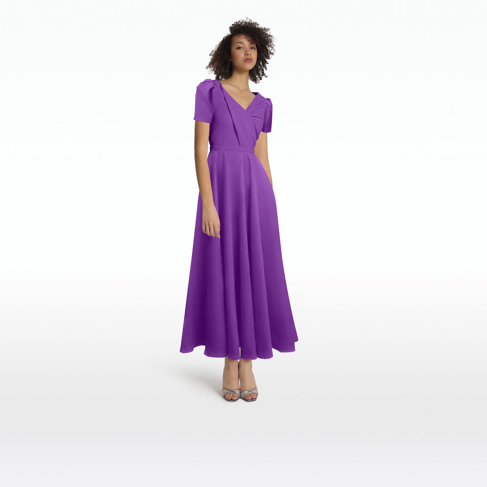 Cecilia Lilac Midi Dress – Safiyaa London