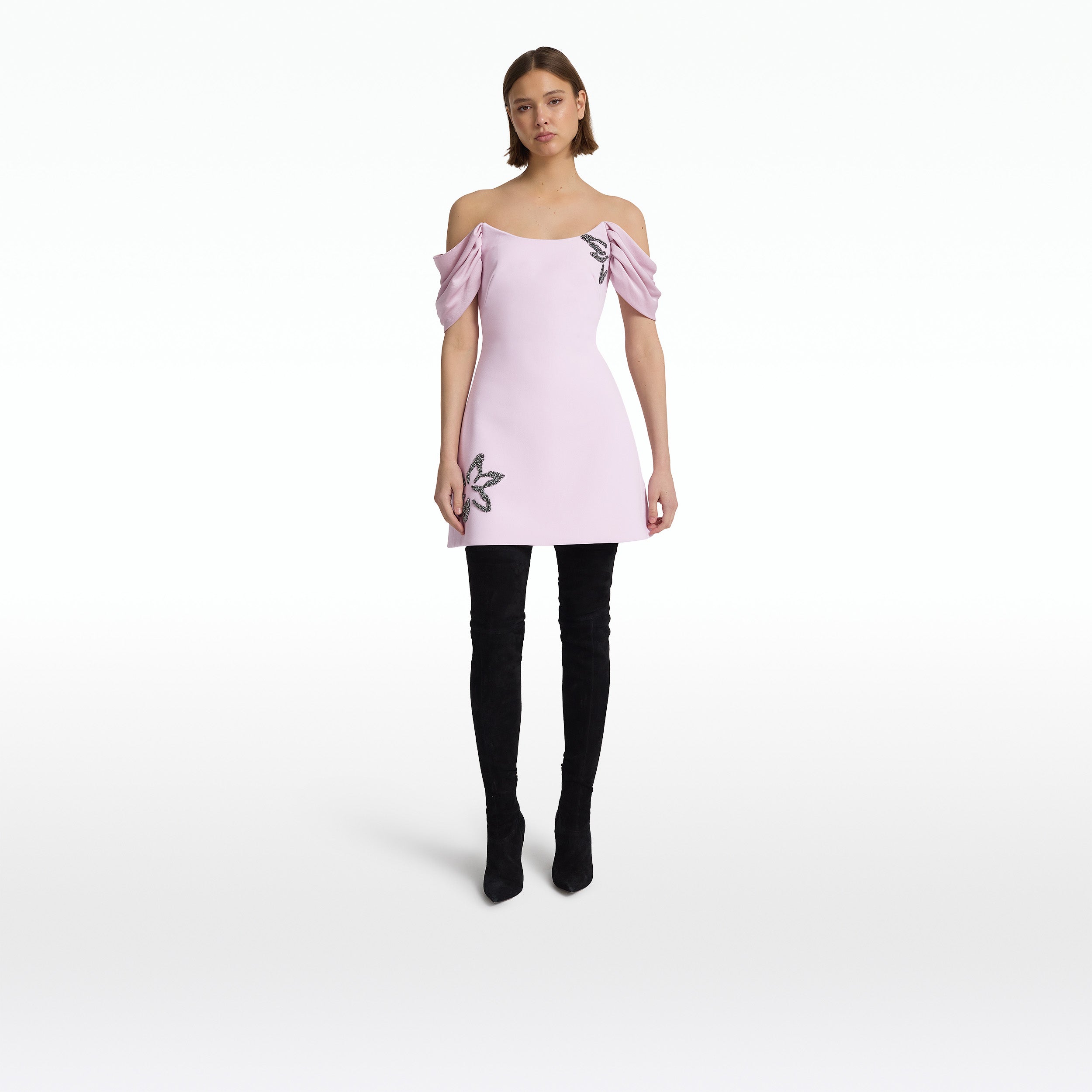 Ixia Lilac Snow Short Dress