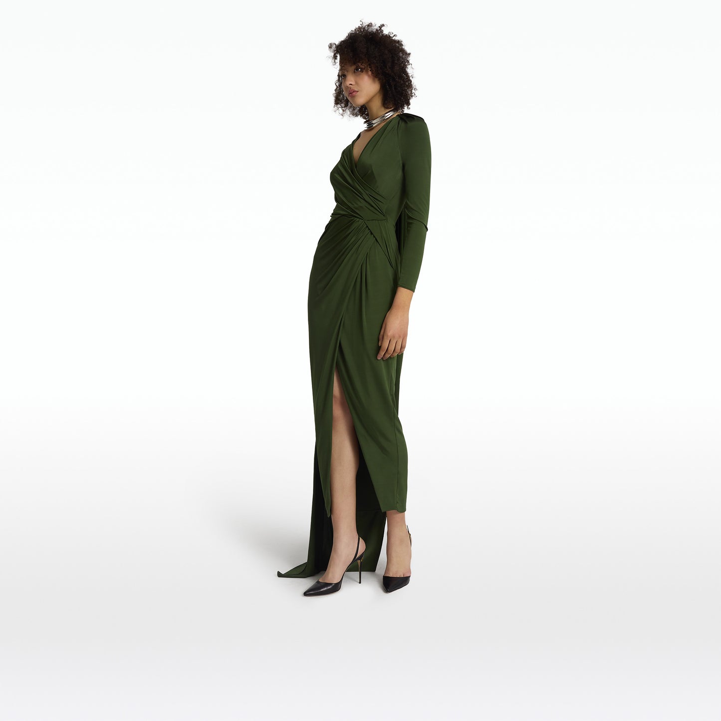 Abrie Olive Long Dress