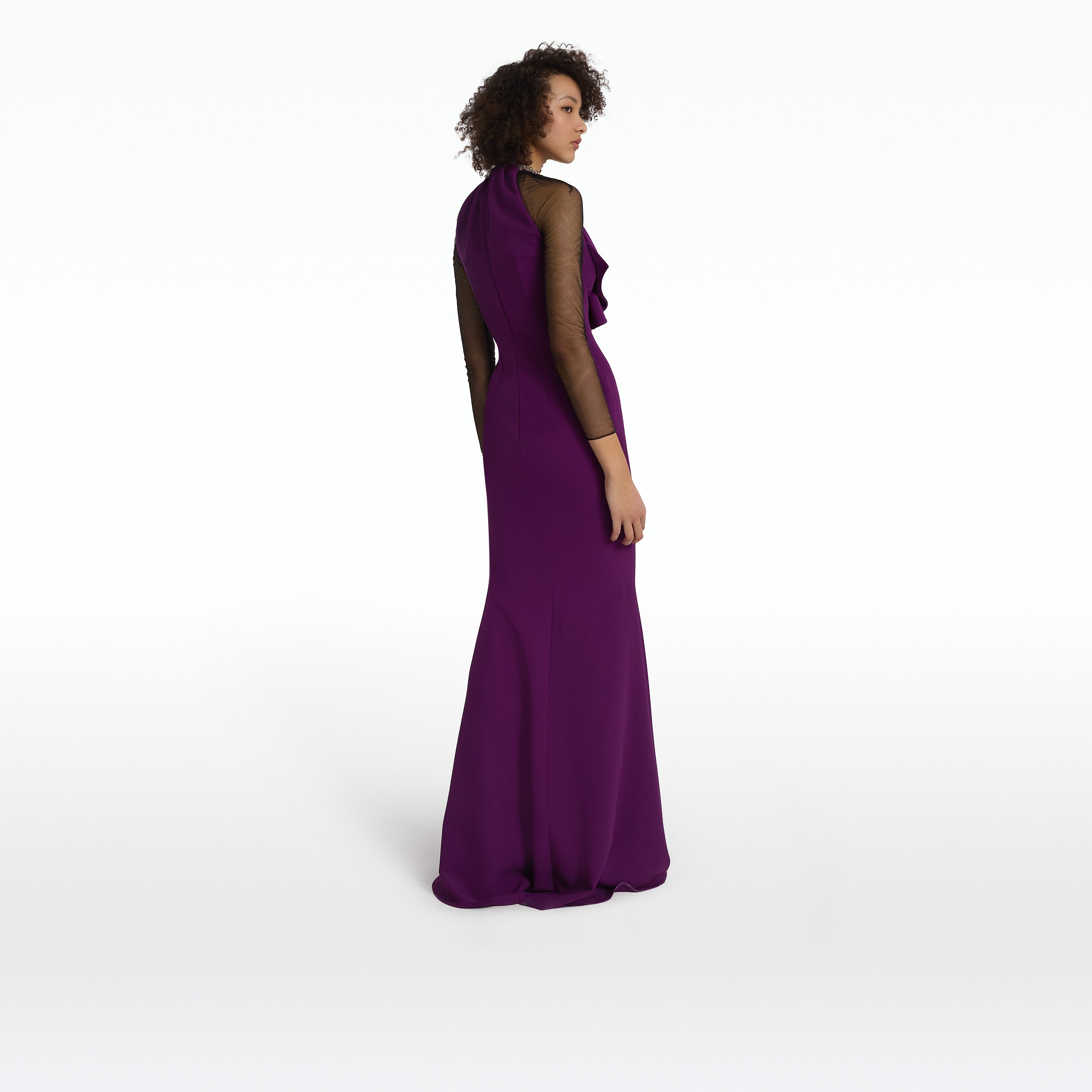 Kehlani Currant Long Dress