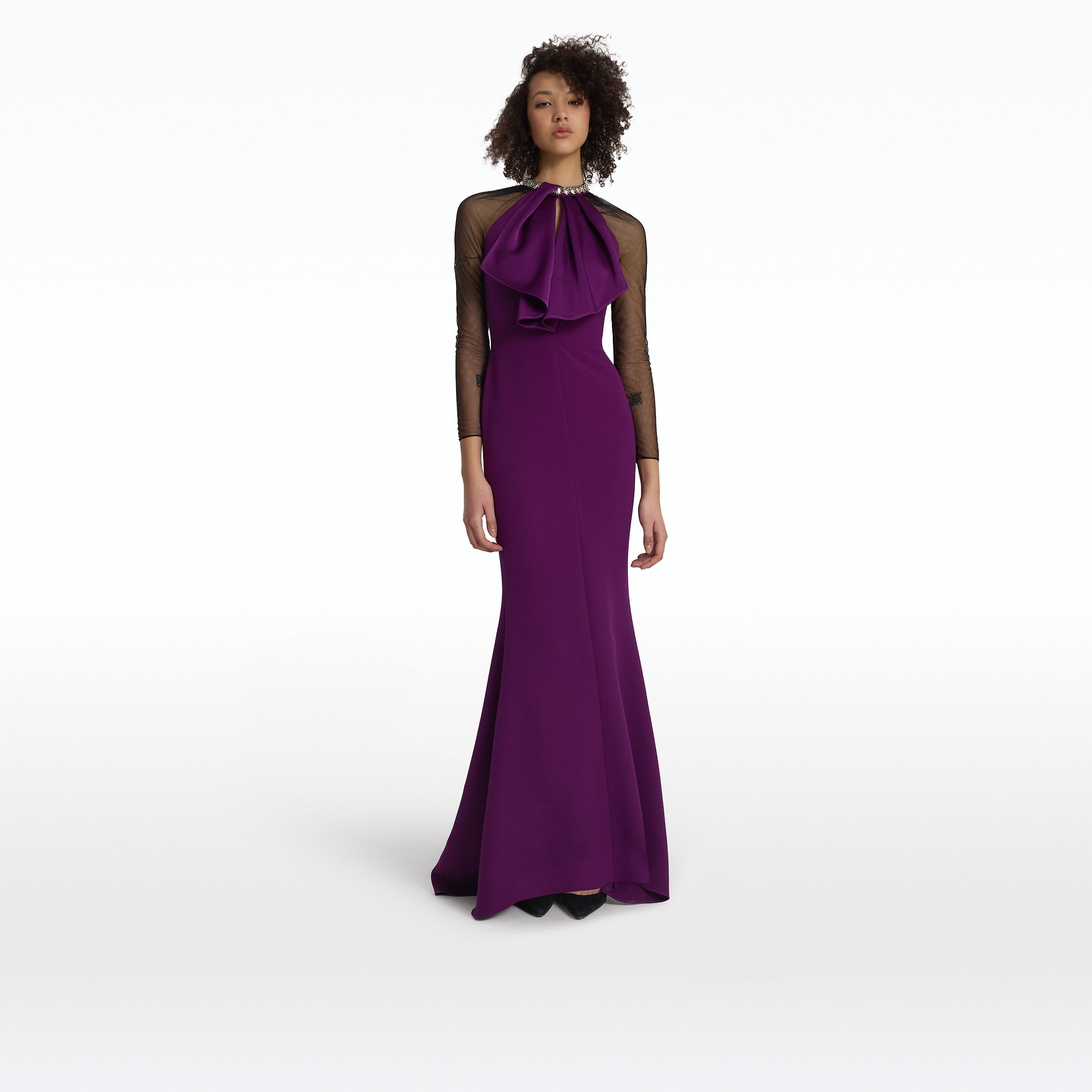 Kehlani Currant Long Dress