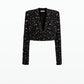 Crainelle Black & Celestial Scatter Embroidery Jacket