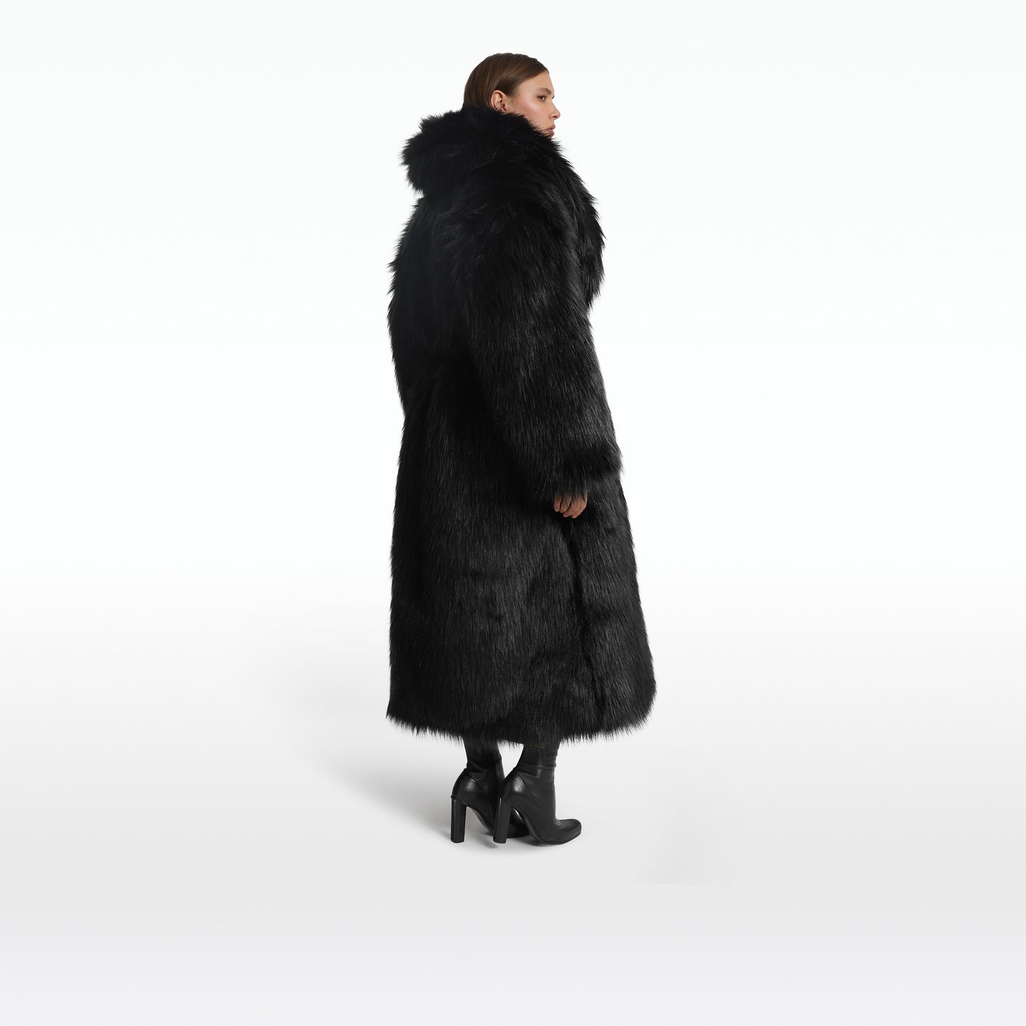 Anital Black Faux Fur Coat
