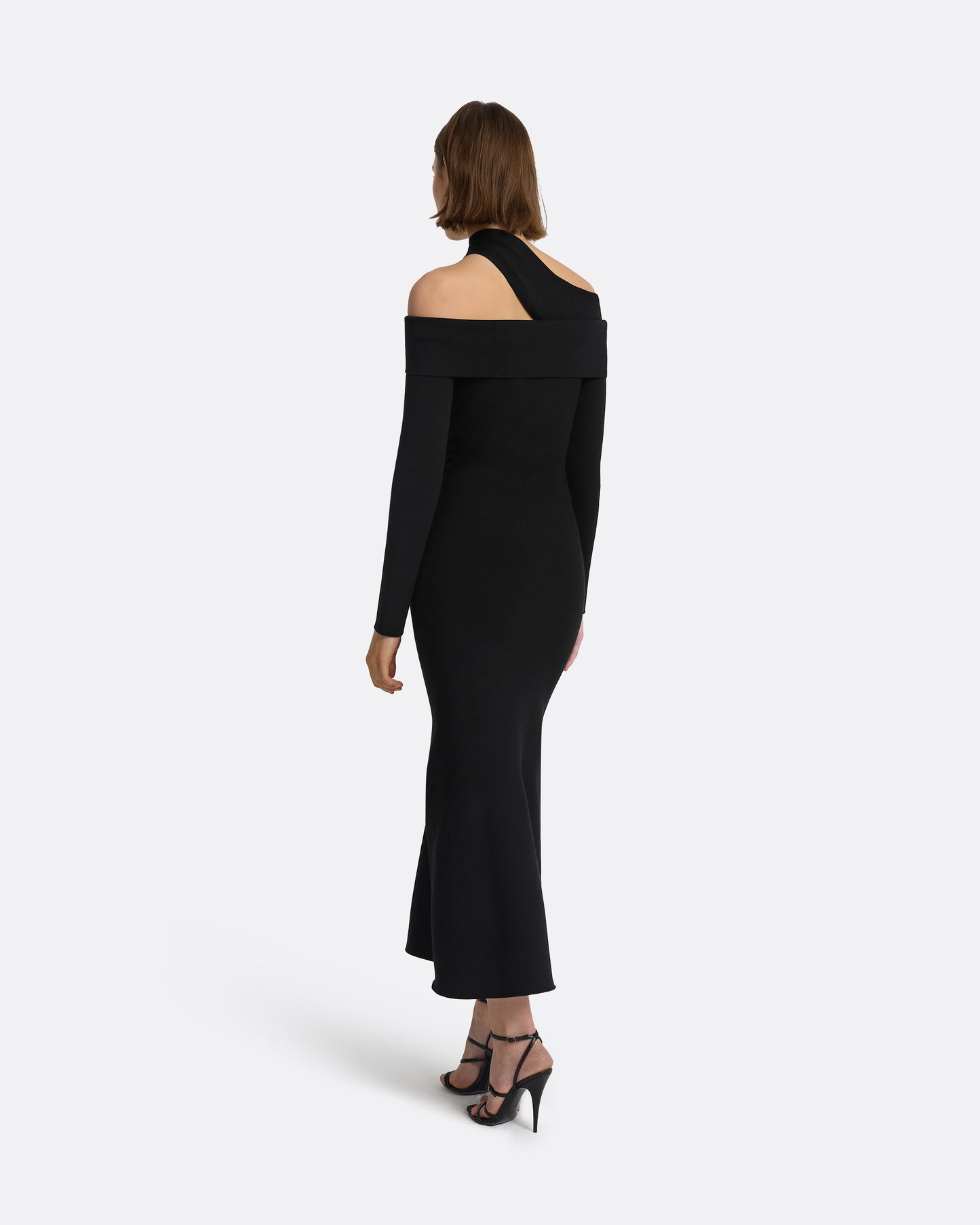 Tuiren Black Knit Midi Dress