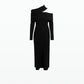 Tuiren Black Knit Midi Dress