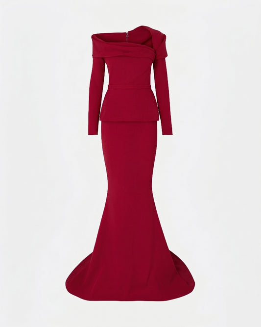Andra Azalea Red Long Dress