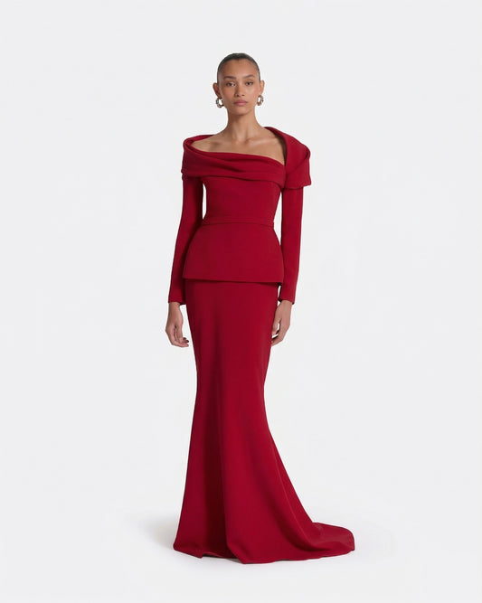 Andra Azalea Red Long Dress