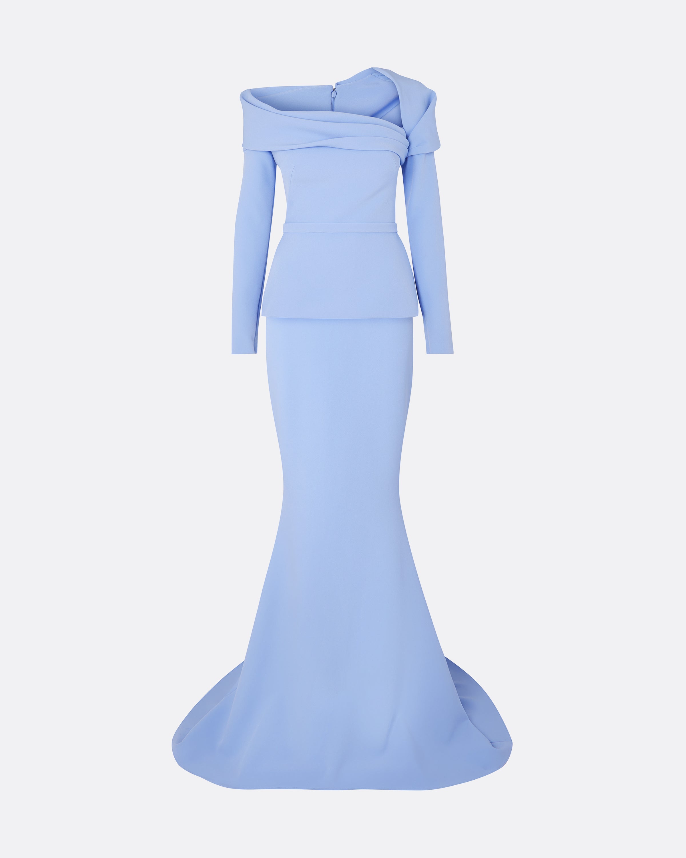 Andra Carolina Blue Long Dress – Safiyaa London