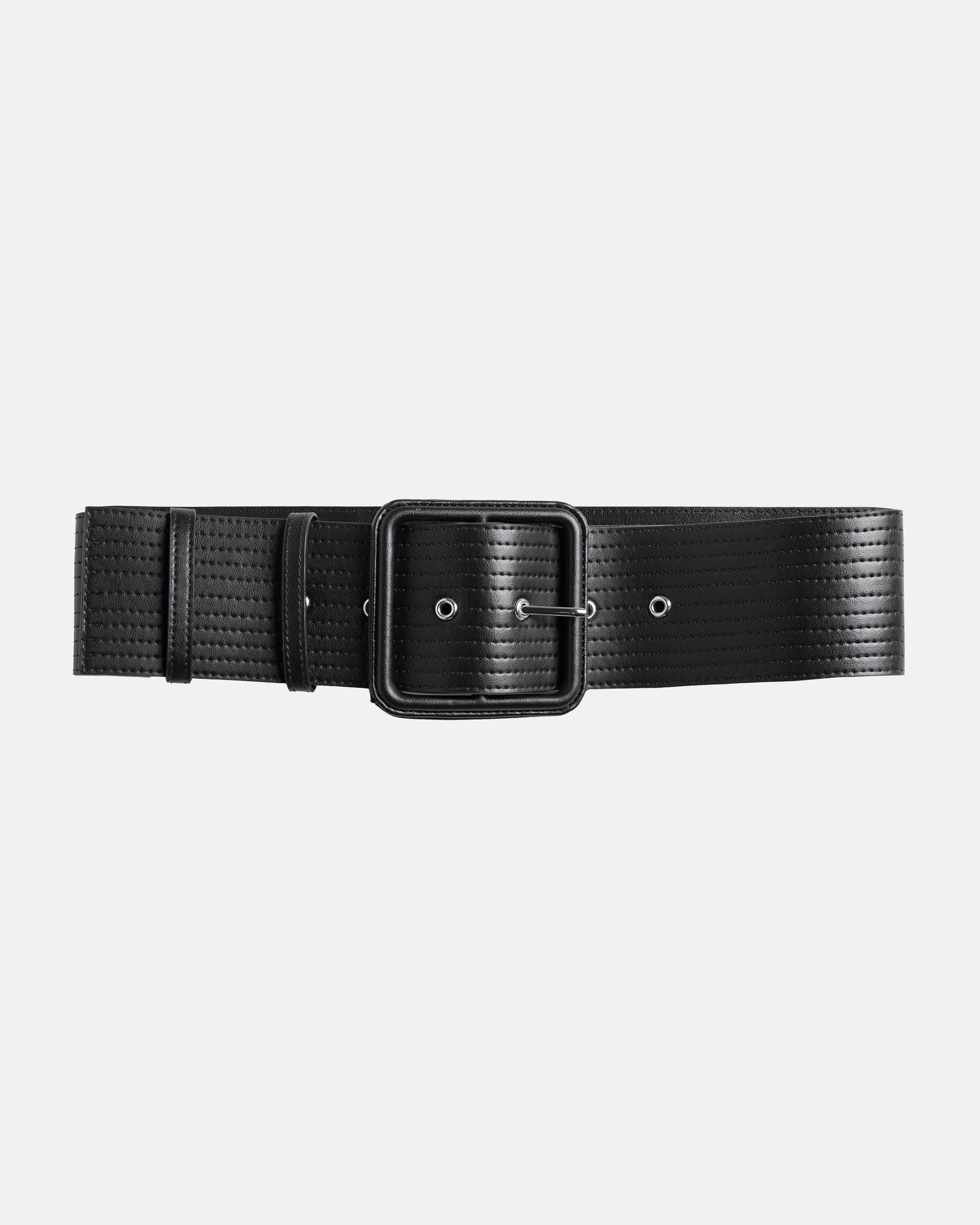 Waltonz Belt In Black Vegan Leather