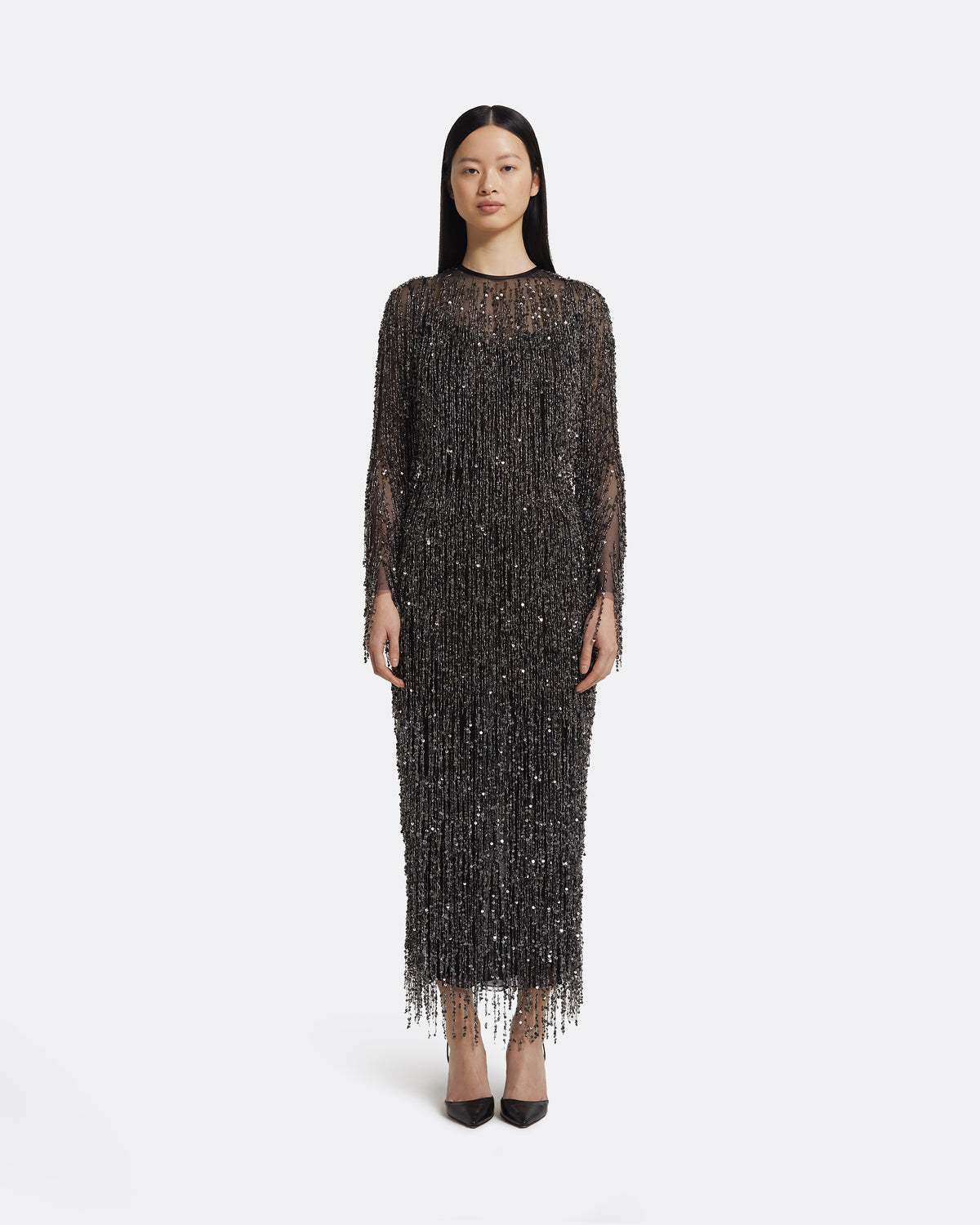 Lyran Midi Dress Gunmetal