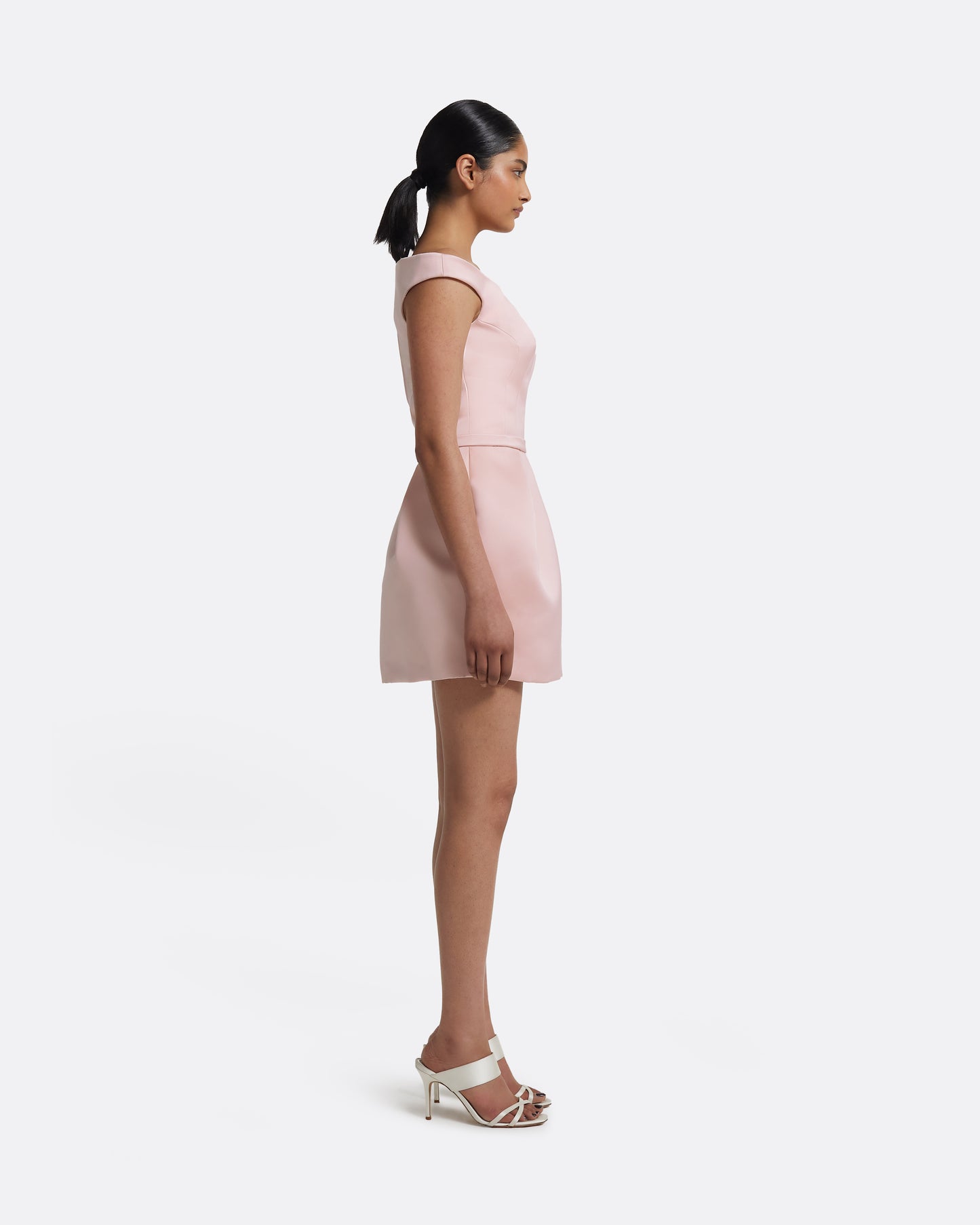 Senka Short Dress in Lotus Bloom