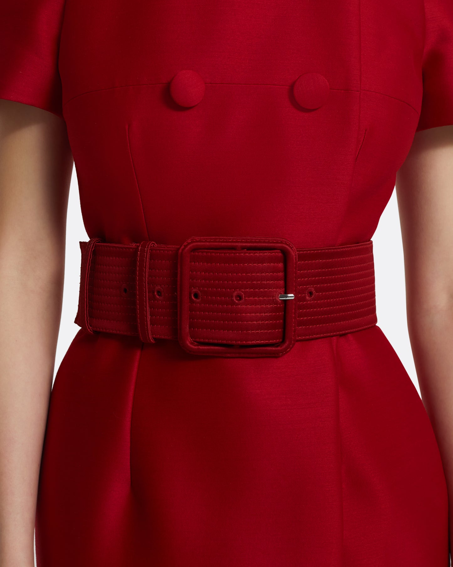 Kamari Midi Dress in Swinton on Radiant Red