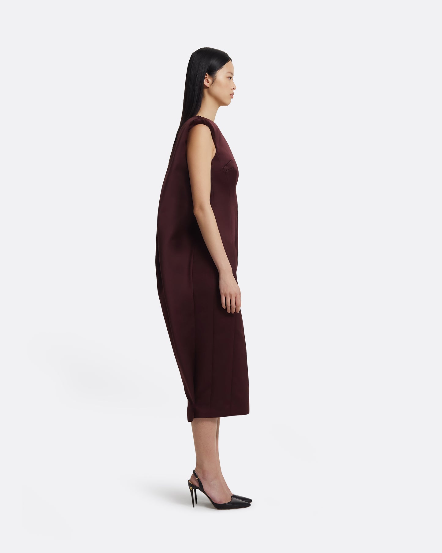 Rika Midi Dress in Wine
