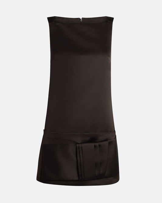 Kimora Short Dress in Peat Brown