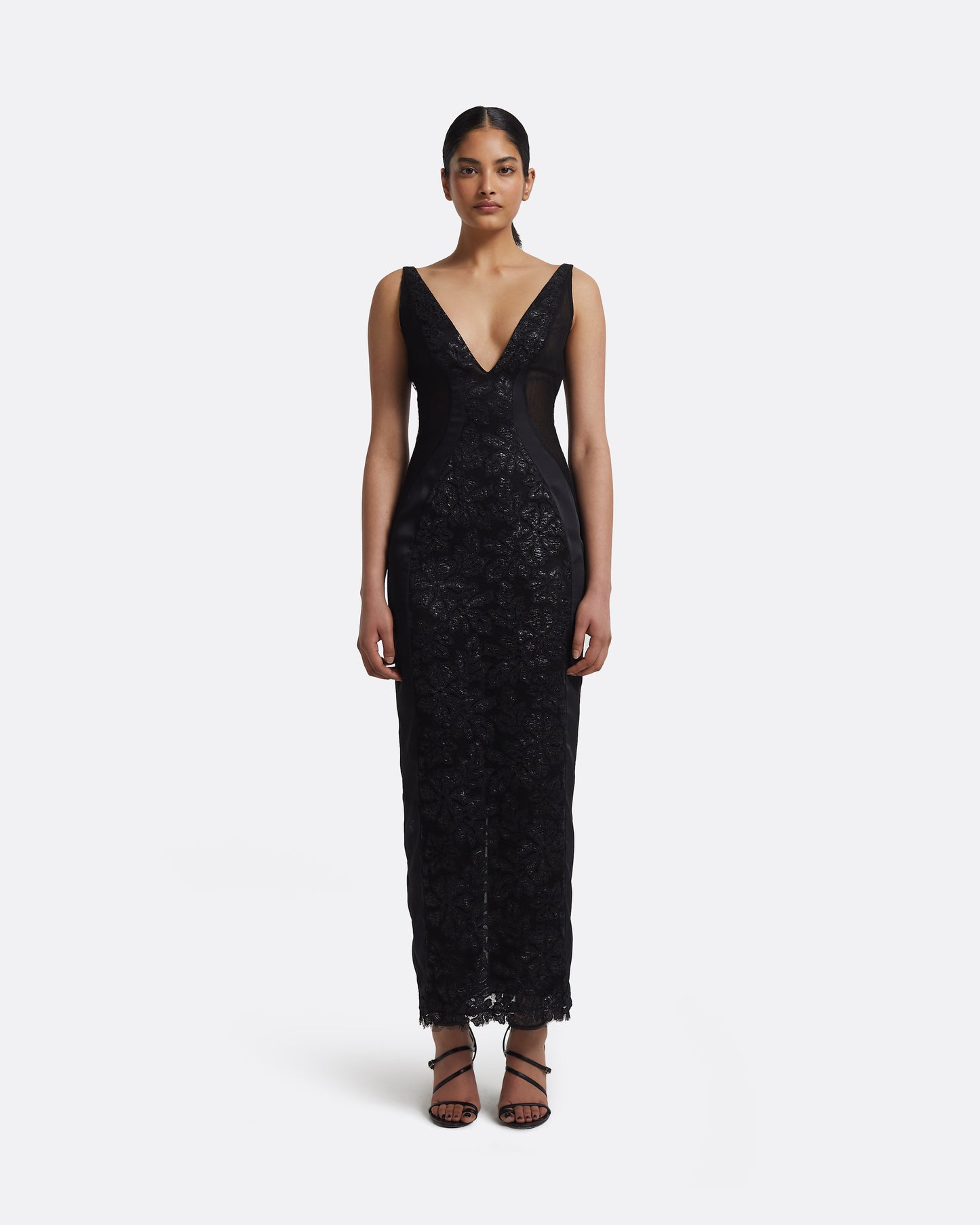 Kaya Midi Dress in Black