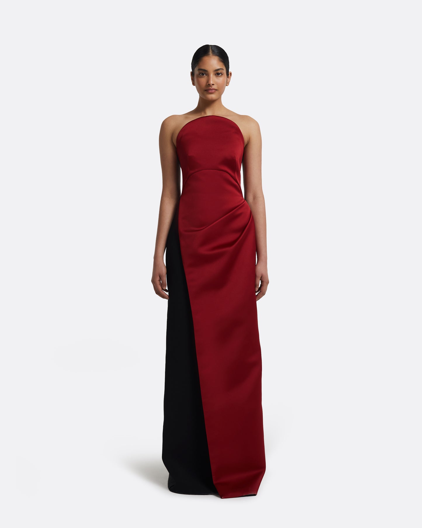 Misaki Long Dress in Swinton on Black