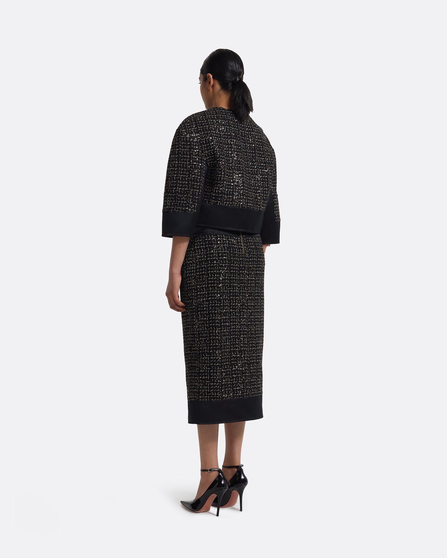 Chaya Jacket in Black on Black & Gold