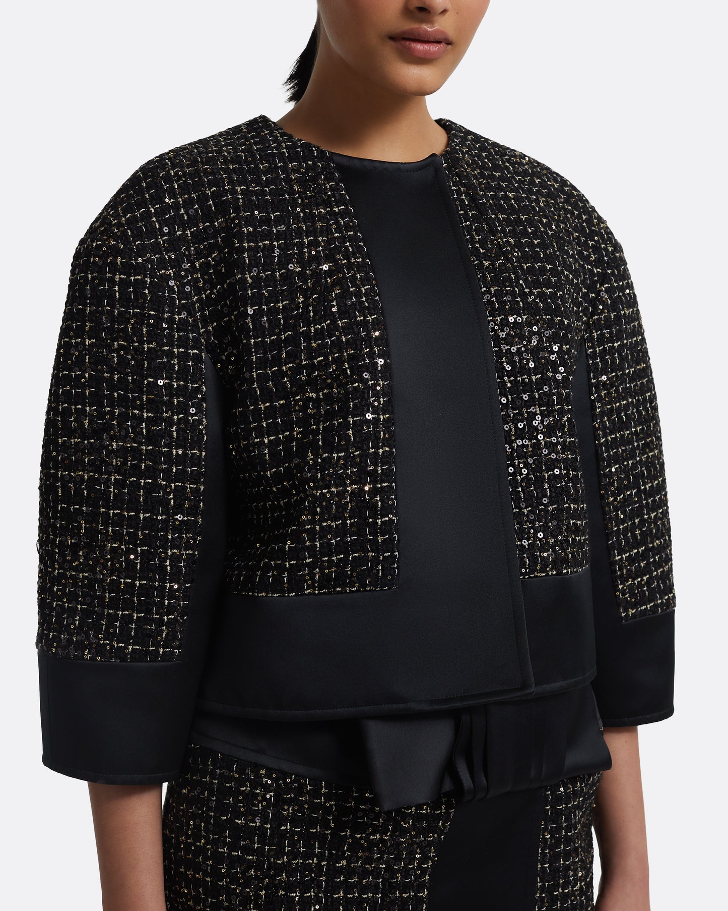 Chaya Jacket in Black on Black & Gold