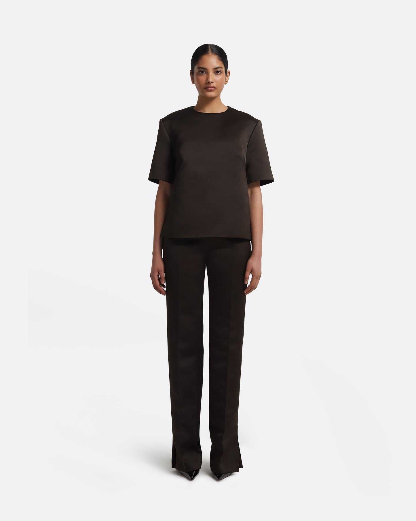 Sayuri Top in Peat Brown