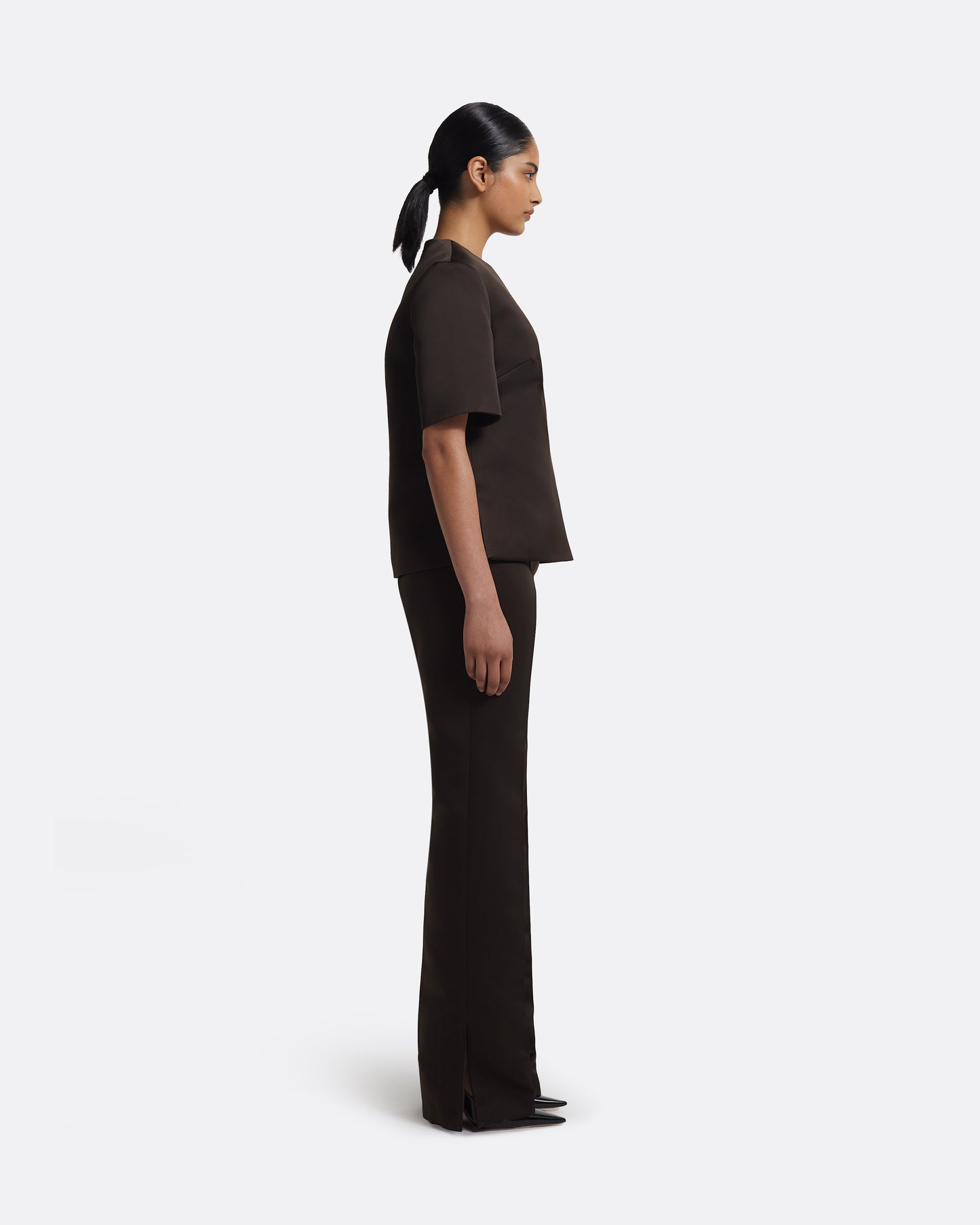 Sayuri Top in Peat Brown