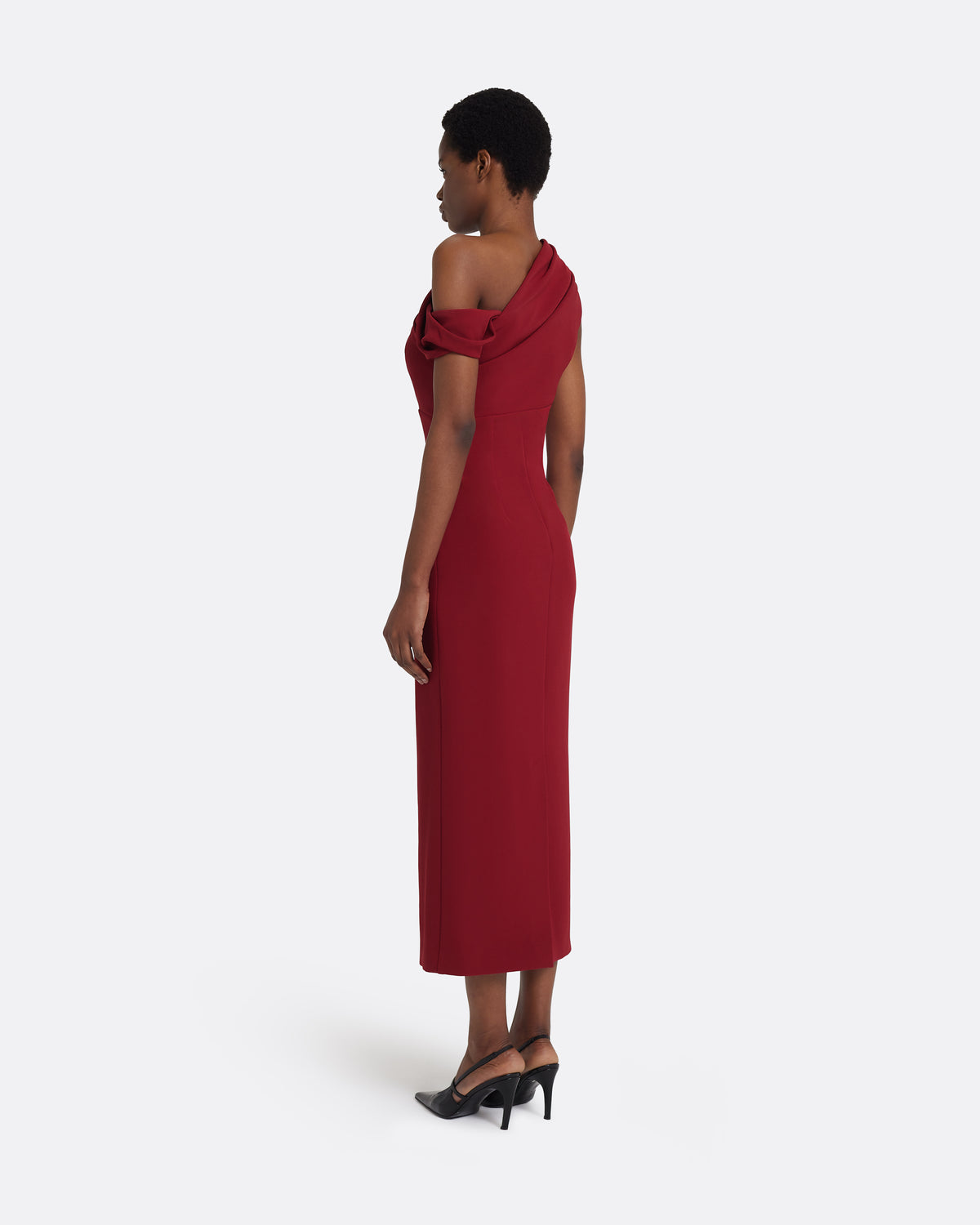 Fern Midi Dress in Rhubarb