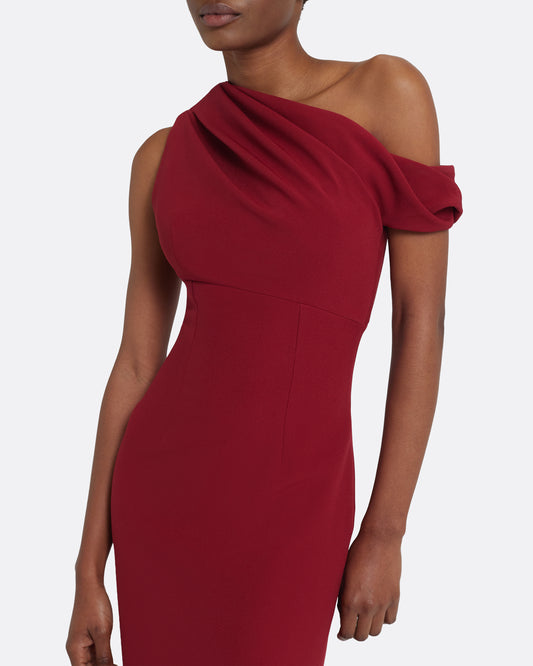 Fern Midi Dress in Rhubarb
