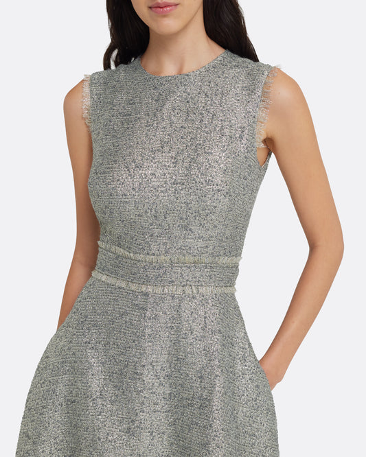 Ornette Midi Dress in Silvery Grey