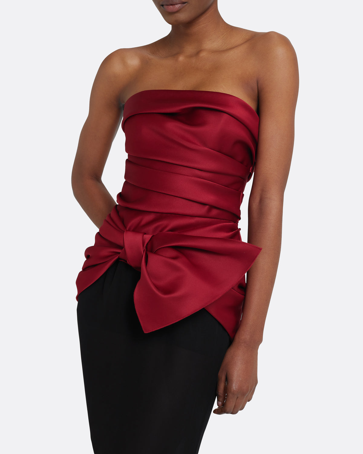 Zafira Long Dress in Swinton and Black